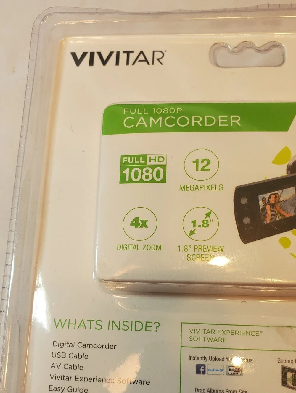 Vivitar DVR508NHD Full HD 1080p Black Camcorder 12MP 4x Zoom 1.8